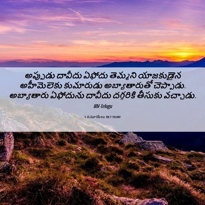 Picture 06 - 1 సమూయేలు 30:7 TELIRV - అప్పుడు దావీదు - Bible Verse Picture