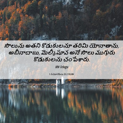 Picture 06 - 1 సమూయేలు 31:2 TELIRV - సౌలును అతని - Bible Verse Picture