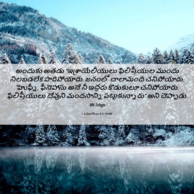 Picture 06 - 1 సమూయేలు 4:17 TELIRV - అందుకు అతడు - Bible Verse Picture