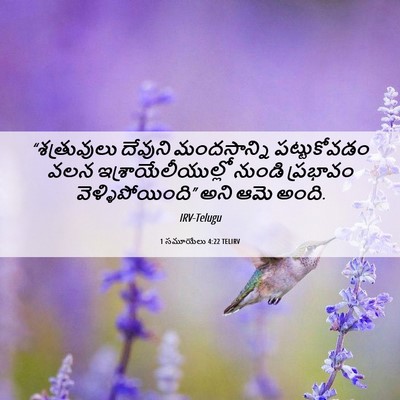 Picture 06 - 1 సమూయేలు 4:22 TELIRV - “శత్రువులు దేవుని - Bible Verse Picture
