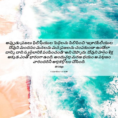 Picture 06 - 1 సమూయేలు 5:11 TELIRV - అప్పుడు ప్రజలు - Bible Verse Picture