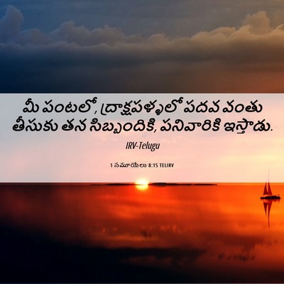 Picture 06 - 1 సమూయేలు 8:15 TELIRV - మీ పంటలో, - Bible Verse Picture