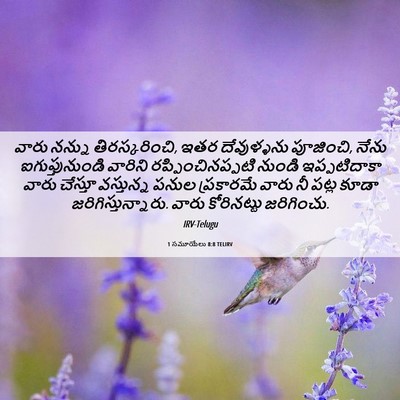 Picture 06 - 1 సమూయేలు 8:8 TELIRV - వారు నన్ను - Bible Verse Picture