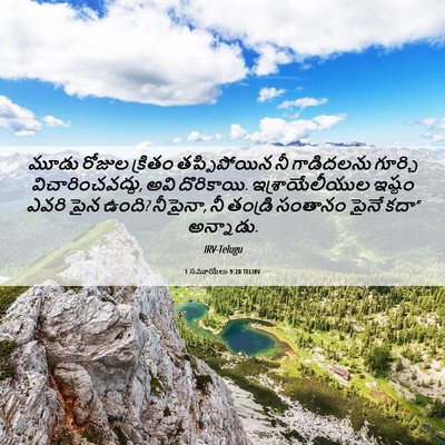 Picture 06 - 1 సమూయేలు 9:20 TELIRV - మూడు రోజుల క్రితం - Bible Verse Picture