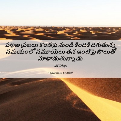 Picture 06 - 1 సమూయేలు 9:25 TELIRV - పట్టణ ప్రజలు - Bible Verse Picture