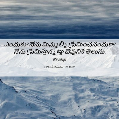 Picture 06 - 2 కొరింథీయులకు 11:11 TELIRV - ఎందుకు? నేను - Bible Verse Picture