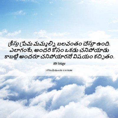 Picture 06 - 2 కొరింథీయులకు 5:14 TELIRV - క్రీస్తు ప్రేమ - Bible Verse Picture