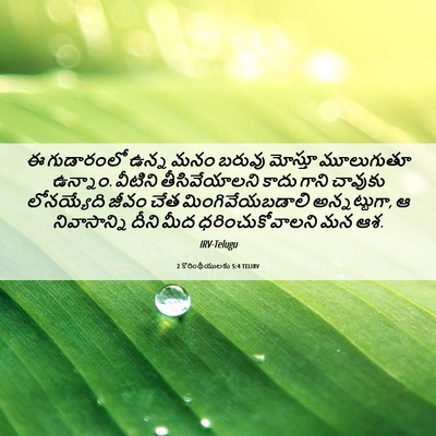 Picture 06 - 2 కొరింథీయులకు 5:4 TELIRV - ఈ గుడారంలో ఉన్న - Bible Verse Picture
