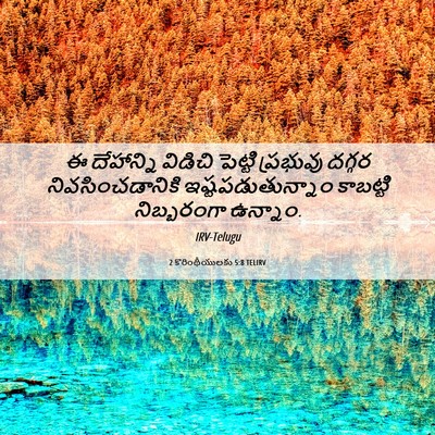 Picture 06 - 2 కొరింథీయులకు 5:8 TELIRV - ఈ దేహాన్ని విడిచి - Bible Verse Picture