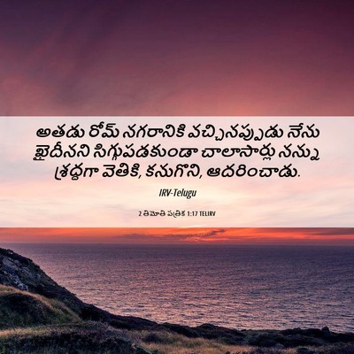 Picture 06 - 2 తిమోతి పత్రిక 1:17 TELIRV - అతడు రోమ్ - Bible Verse Picture