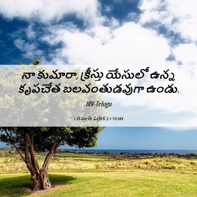 Picture 06 - 2 తిమోతి పత్రిక 2:1 TELIRV - నా కుమారా, - Bible Verse Picture