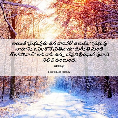 Picture 06 - 2 తిమోతి పత్రిక 2:19 TELIRV - అయితే “ప్రభువుకు - Bible Verse Picture