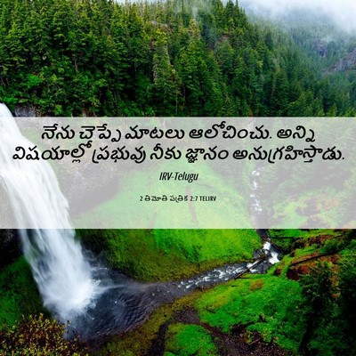 Picture 06 - 2 తిమోతి పత్రిక 2:7 TELIRV - నేను చెప్పే మాటలు - Bible Verse Picture