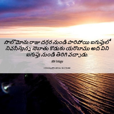 Picture 06 - 2 దినవృత్తాంతాలు 10:2 TELIRV - సొలొమోను రాజు - Bible Verse Picture