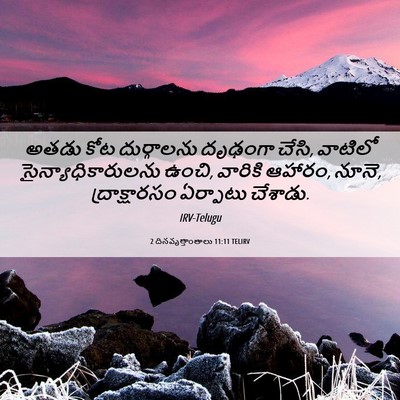 Picture 06 - 2 దినవృత్తాంతాలు 11:11 TELIRV - అతడు కోట - Bible Verse Picture
