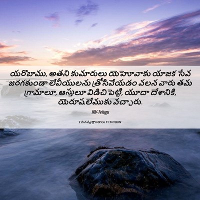 Picture 06 - 2 దినవృత్తాంతాలు 11:14 TELIRV - యరొబాము, అతని - Bible Verse Picture