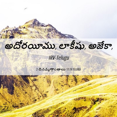 Picture 06 - 2 దినవృత్తాంతాలు 11:9 TELIRV - అదోరయీము, లాకీషు, - Bible Verse Picture