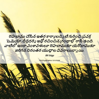Picture 06 - 2 దినవృత్తాంతాలు 12:15 TELIRV - రెహబాము చేసిన ఇతర - Bible Verse Picture