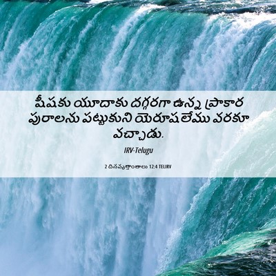 Picture 06 - 2 దినవృత్తాంతాలు 12:4 TELIRV - షీషకు యూదాకు - Bible Verse Picture
