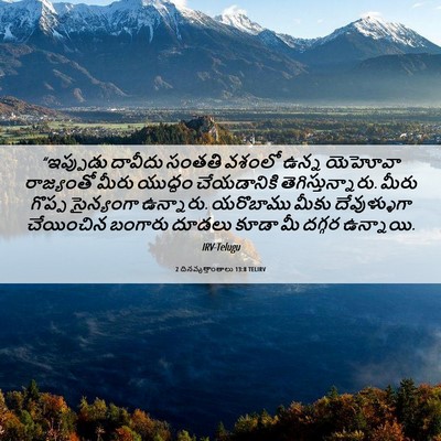 Picture 06 - 2 దినవృత్తాంతాలు 13:8 TELIRV - “ఇప్పుడు దావీదు - Bible Verse Picture