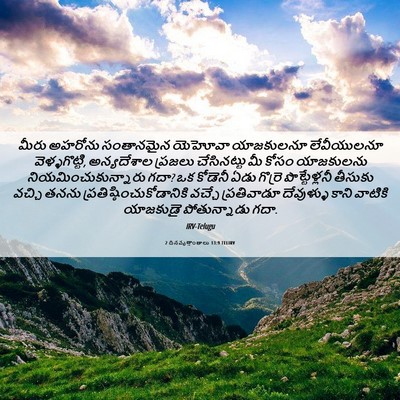 Picture 06 - 2 దినవృత్తాంతాలు 13:9 TELIRV - మీరు అహరోను - Bible Verse Picture