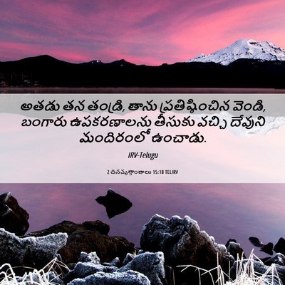 Picture 06 - 2 దినవృత్తాంతాలు 15:18 TELIRV - అతడు తన తండ్రి, - Bible Verse Picture