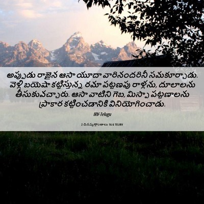 Picture 06 - 2 దినవృత్తాంతాలు 16:6 TELIRV - అప్పుడు రాజైన ఆసా - Bible Verse Picture