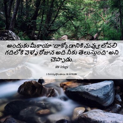 Picture 06 - 2 దినవృత్తాంతాలు 18:24 TELIRV - అందుకు మీకాయా - Bible Verse Picture