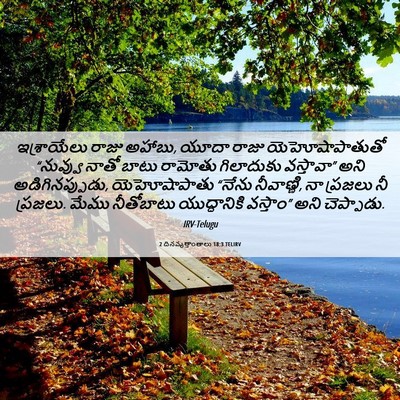Picture 06 - 2 దినవృత్తాంతాలు 18:3 TELIRV - ఇశ్రాయేలు రాజు - Bible Verse Picture
