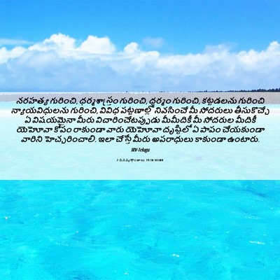 Picture 06 - 2 దినవృత్తాంతాలు 19:10 TELIRV - నరహత్య గురించి, - Bible Verse Picture