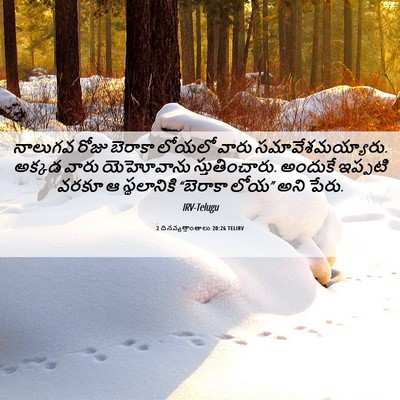 Picture 06 - 2 దినవృత్తాంతాలు 20:26 TELIRV - నాలుగవ రోజు - Bible Verse Picture