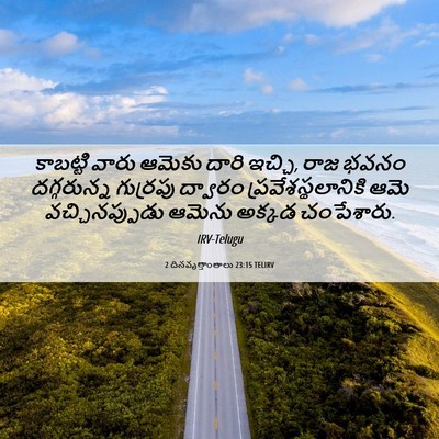 Picture 06 - 2 దినవృత్తాంతాలు 23:15 TELIRV - కాబట్టి వారు - Bible Verse Picture