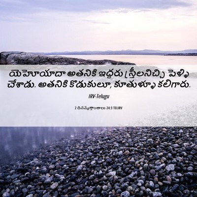 Picture 06 - 2 దినవృత్తాంతాలు 24:3 TELIRV - యెహోయాదా అతనికి - Bible Verse Picture