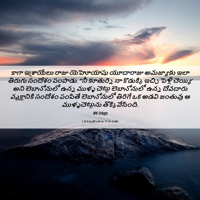 Picture 06 - 2 దినవృత్తాంతాలు 25:18 TELIRV - కాగా ఇశ్రాయేలు - Bible Verse Picture