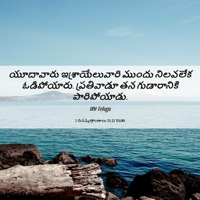 Picture 06 - 2 దినవృత్తాంతాలు 25:22 TELIRV - యూదావారు - Bible Verse Picture