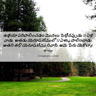 Picture 06 - 2 దినవృత్తాంతాలు 26:3 TELIRV - ఉజ్జియా - Bible Verse Picture