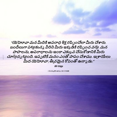 Picture 06 - 2 దినవృత్తాంతాలు 28:13 TELIRV - “యెహోవా మన మీదికి - Bible Verse Picture