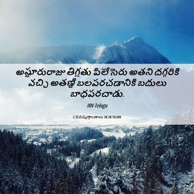 Picture 06 - 2 దినవృత్తాంతాలు 28:20 TELIRV - అష్షూరురాజు - Bible Verse Picture