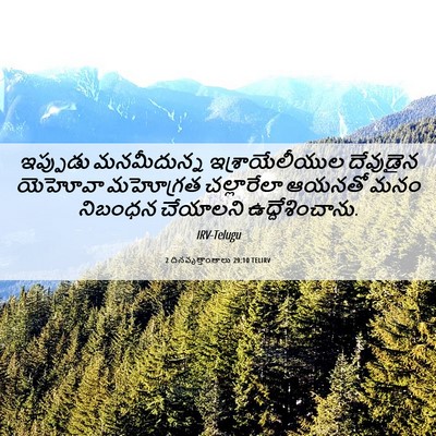 Picture 06 - 2 దినవృత్తాంతాలు 29:10 TELIRV - ఇప్పుడు మనమీదున్న - Bible Verse Picture