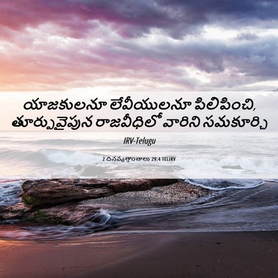 Picture 06 - 2 దినవృత్తాంతాలు 29:4 TELIRV - యాజకులనూ - Bible Verse Picture