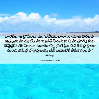 Picture 06 - 2 దినవృత్తాంతాలు 29:5 TELIRV - వారికిలా - Bible Verse Picture