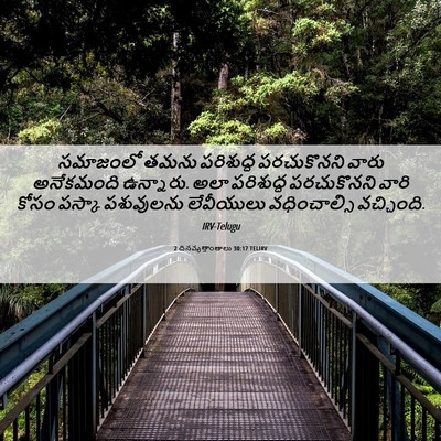 Picture 06 - 2 దినవృత్తాంతాలు 30:17 TELIRV - సమాజంలో తమను - Bible Verse Picture