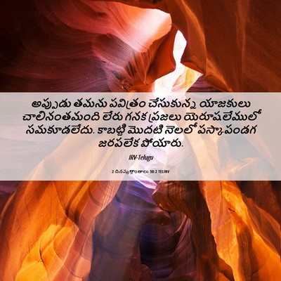 Picture 06 - 2 దినవృత్తాంతాలు 30:2 TELIRV - అప్పుడు తమను - Bible Verse Picture
