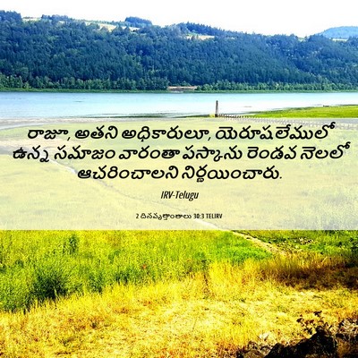 Picture 06 - 2 దినవృత్తాంతాలు 30:3 TELIRV - రాజూ, అతని - Bible Verse Picture