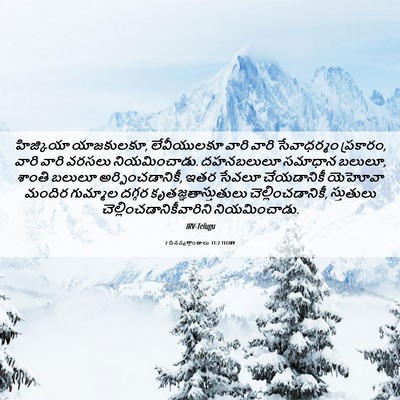 Picture 06 - 2 దినవృత్తాంతాలు 31:2 TELIRV - హిజ్కియా - Bible Verse Picture