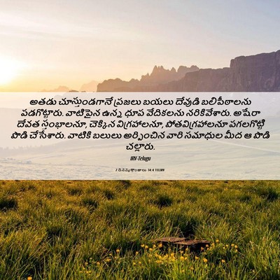 Picture 06 - 2 దినవృత్తాంతాలు 34:4 TELIRV - అతడు చూస్తుండగానే - Bible Verse Picture