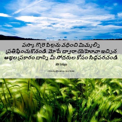 Picture 06 - 2 దినవృత్తాంతాలు 35:6 TELIRV - పస్కా గొర్రె - Bible Verse Picture