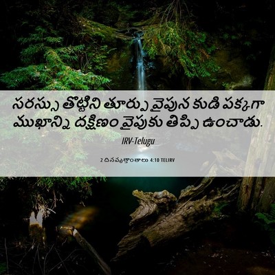 Picture 06 - 2 దినవృత్తాంతాలు 4:10 TELIRV - సరస్సు తొట్టిని - Bible Verse Picture