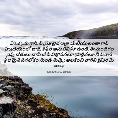 Picture 06 - 2 దినవృత్తాంతాలు 6:29 TELIRV - ఏ ఒక్కడు గానీ, నీ - Bible Verse Picture