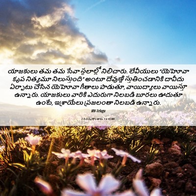 Picture 06 - 2 దినవృత్తాంతాలు 7:6 TELIRV - యాజకులు తమ తమ సేవా - Bible Verse Picture